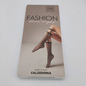 Calzedonia Sheer Knee-Highs Socks With Removable Elastic Garter Belt 20den ITALY